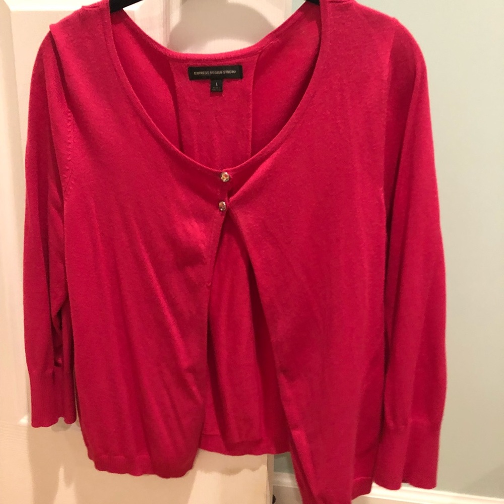 Express cardigan with diamond buttons L